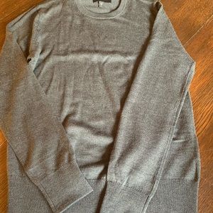 Men's Small Bonobos Slim Sweater Dark Grey Merino Wool